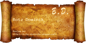Botz Dominik névjegykártya